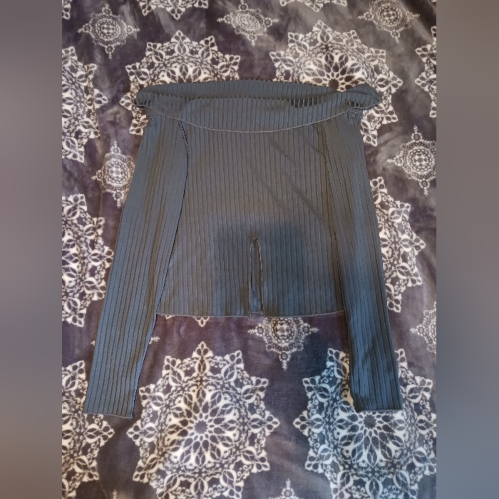 ROMWE WOMEN'S GRAY LARGE LONG SLEEVE TOP🩶